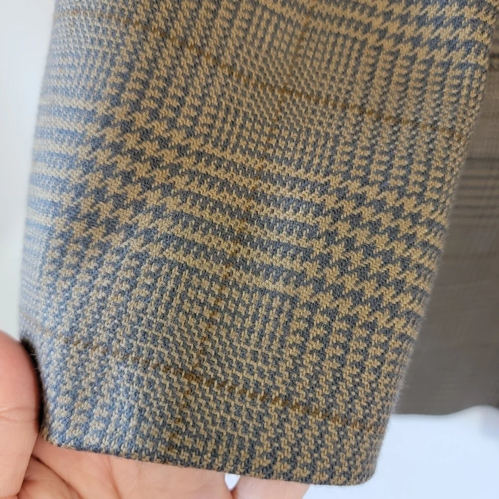 NINO CERRUTI Rue Royale Men's  Houndstooth Wool  Blazer Suit Size 44R Business